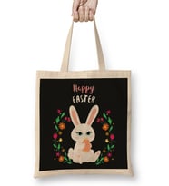 Happy Easter Egg Bez Çanta Uzun Saplı