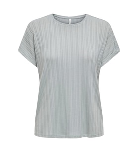 ONLIRINA S/S O-Neck Top JRS NOOS – Kadın Basic Tişört, Yuvarlak Yaka (Gri)