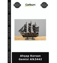 Özel Üretim Dekoratif Hediyelik Masaüstü Koleksiyon Ahşap Korsan Gemisi Alk3442