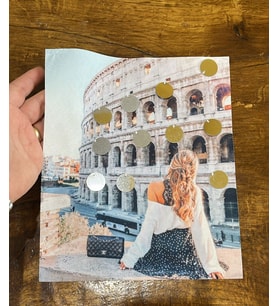 PUL PAYET İŞLEME KIZ GÖRSELLİ ARMA DİKİŞ APLİKE 23X20 CM