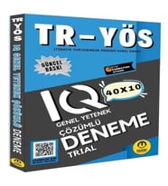 Tasarı TR YÖS IQ 40X10 Çözümlü Deneme