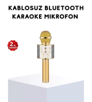 Karaoke Mikrofonu Bluetooth Usb Aux Girişli Yankı Efektli
