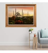 Altın Varaklı  Çerçeveli Paspartulu Tablo ndd1466 (Gold)