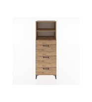 Hyperion Dolap 2 Raflı 3 Çekmeceli 60x44x163 Çam-Çam