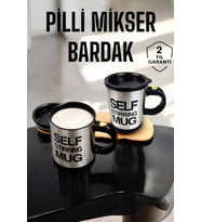 Mikser Kupa Yazılı Mug Bardak Karıştırma Özelliği