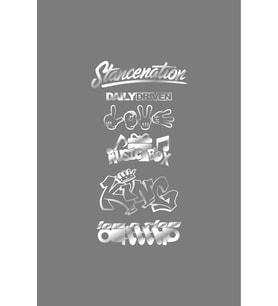 Oto Arka Cam Sticker Set Model 111 Beyaz 40*20 Cm