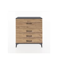 Arges Şifonyer 4 Çekmeceli 88x30x96 Antrasit-Çam