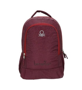 Benetton Okul Sırt Çantası Bordo 70016