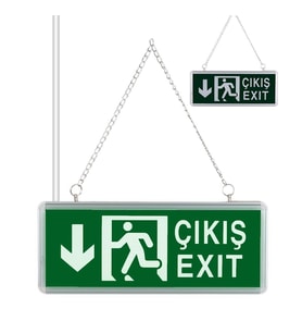 ZMR ZMR-670/Y.02 3W Yukarı-Aşağı Yön Acil Çıkış Yönlendirme Tabelası - Lambası (38X30X36Mm)