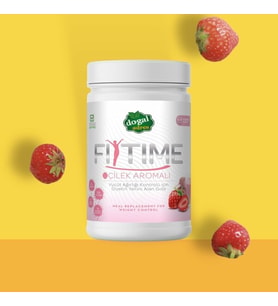 DOĞAL ADRES FİTİME PROTEİN SHAKE MİX ÇİLEK AROMALI 450 GR