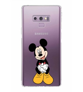 Samsung Galaxy Note 9  Kamera Korumalı Kapak Mickey Mouse Tasarımlı  Şeffaf  Kılıf