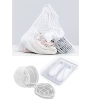 3lü Yıkama File Seti - Ayakkabı Filesi-plastik Aparatlı Sütyen Yıkama- Çamaşır Yıkama Filesi