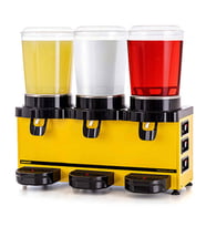 Samixir MMM30.AY Soğuk İçecek Dispenseri, 10+10+10 L, Analog, Panoramik, Karıştırıcılı, Sarı