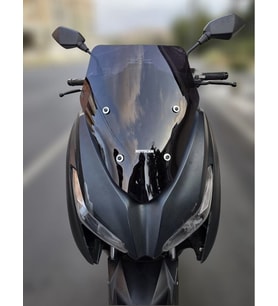 MOTOCAM Arora Max PRO 125 Ön Cam 2023-2026 Model 43cm Siyah Renkli 4mm SPORTİF