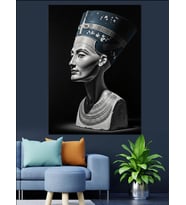 Mısır Kraliçesi Nefertiti Portre Dekoratif Kanvas - Mdf Ahşap Tablo