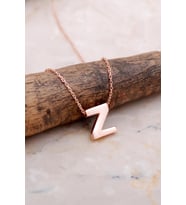 Z Harfi Rose Gümüş Kolye 7917