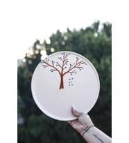 Handmade El Yapımı Nazar Ağacı Tabak (Çok Renkli)