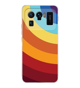 Xiaomi Mi 11 Ultra Uyumlu Kamera Korumalı Kapak Renk Cümbüşü Tasarımlı Şeffaf Silikon Kılıf
