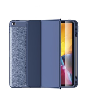 Apple iPad 8. Nesil 10.2 Kılıf Klons Kalem Bölmeli Case A2270 A2428 A2429 A2430 (Lacivert)