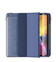 Apple iPad 8. Nesil 10.2 Kılıf Klons Kalem Bölmeli Case A2270 A2428 A2429 A2430 (Lacivert)