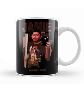Jamie Big Sorrel Horse Kupa Bardak Porselen