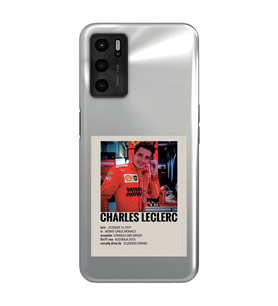 Oppo A16 Uyumlu Charles Leclerc Desenli Şeffaf Telefon Kılıfı