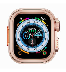 Apple Watch 44mm to Apple Watch Ultra 49mm Uyumlu Kasa Dönüştürücü Zore Watch Gard 33 (Rose Gold Altın)