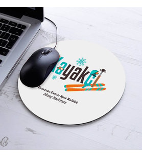 Hediyelik Kayakçı Temalı Yuvarlak Mousepad