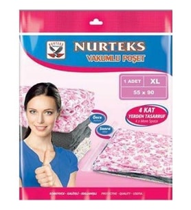 Nurteks Vakumlu Hurç XL-55x90  8587 (Şeffaf)