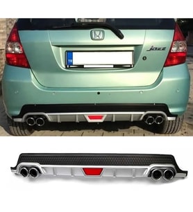 Honda Jazz Gri Difüzör Difizör Yuvarlak Egzoz Görünüm Kulaklı Tip