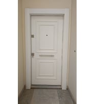 Beyaz Renk Çelik Kapı Tırnaklı Sistem Hazır Stok Sağ Açılım