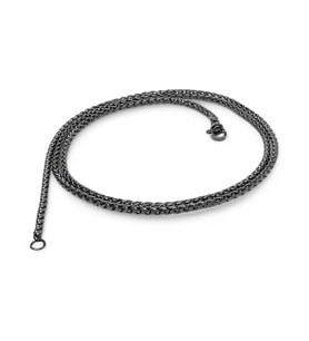 Moncuk Design Siyah Renk Çelik Kolye 2.5Mm 3351CEK013