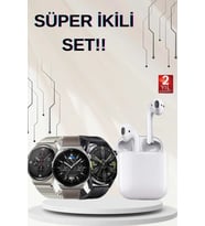 Akıllı Saat Kulaklık Seti Dokunmatik Ekran 5.0 Bluetooth Bağlantılı Sesli Görüşme
