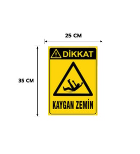 Dikkat Kaygan Zemin Kişiselleştirilebilir Dekota Levha, 25x35, 20x30 (A4), 30x42 (A3) Cm Boyut Seçeneklerinde Levha + Yapışkan Bant