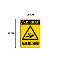 Dikkat Kaygan Zemin Kişiselleştirilebilir Dekota Levha, 25x35, 20x30 (A4), 30x42 (A3) Cm Boyut Seçeneklerinde Levha + Yapışkan Bant