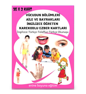 İngilizce Vücudun Bölümleri Ezber Kartları