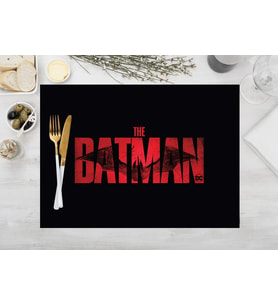 Adawall Home The Batman Black Kumaş Amerikan Servis 4'lü Set 35X50CM