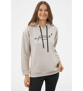 Kanguru Cepli Kapüşonlu Sweatshirt - Bej