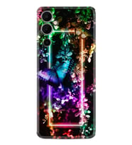 Tecno Pova Neo 2 Kılıf Silikon Desen Özel Seri Butterfly Neon 1684