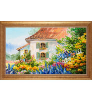 EV İŞYERİ OFİS İÇİN ALTIN ÇERÇEVELİ PASPARTULU TABLO VB762