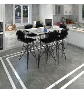 Knsz masa sandalye takımı hem105zengin byzsyh 130*070 6 sandalye syhsyh sırt minderli