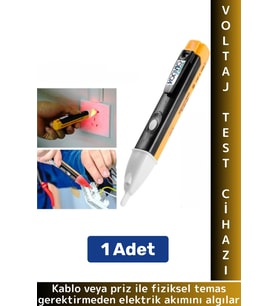 Kompakt Güvenlik Elektrik Kontrol Led Işıklı Hat Tespit Edici Temassız Kablo Priz Voltaj Test Cihazı