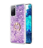 Microsonic Samsung Galaxy S20 FE Kılıf Glitter Liquid Holder Mor