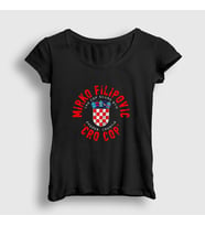 Presmono Kadın Siyah Kickbox Ufc Mma Mirko Cro Cop T-Shirt 510138tt