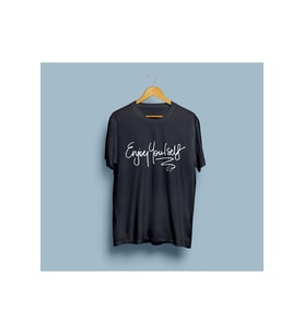 Oversize Enjoy Yourself Yazı Tasarım Unisex T-shirt