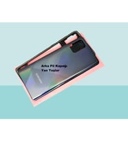 Tkgz - Samsung Galaxy A71 A715 FULL KASA Arka Kapak Batarya Kapağı - SİYAH