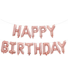 Happy Bırtday Folyo Balon Rose Gold