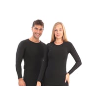 Kışlık Pamuklu Yakmayan Termal Içlik, Termal Üst Unisex Termal Fanila Iclik (Siyah)