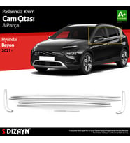 Hyundai Bayon Krom Cam Çıtası 8 Prç. 2021-2024