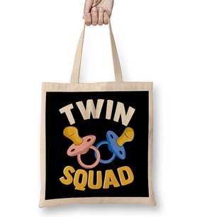 Cute & Funny Twin Squad Twinning Baby Pacifiers Bez Çanta Uzun Saplı